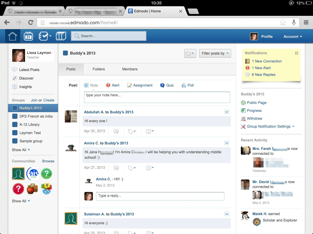 Edmodo buddy group